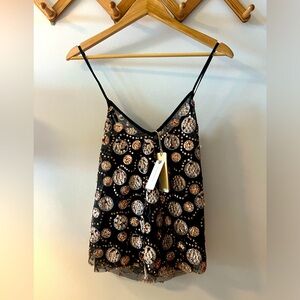 Fun Sequin see-through tank top